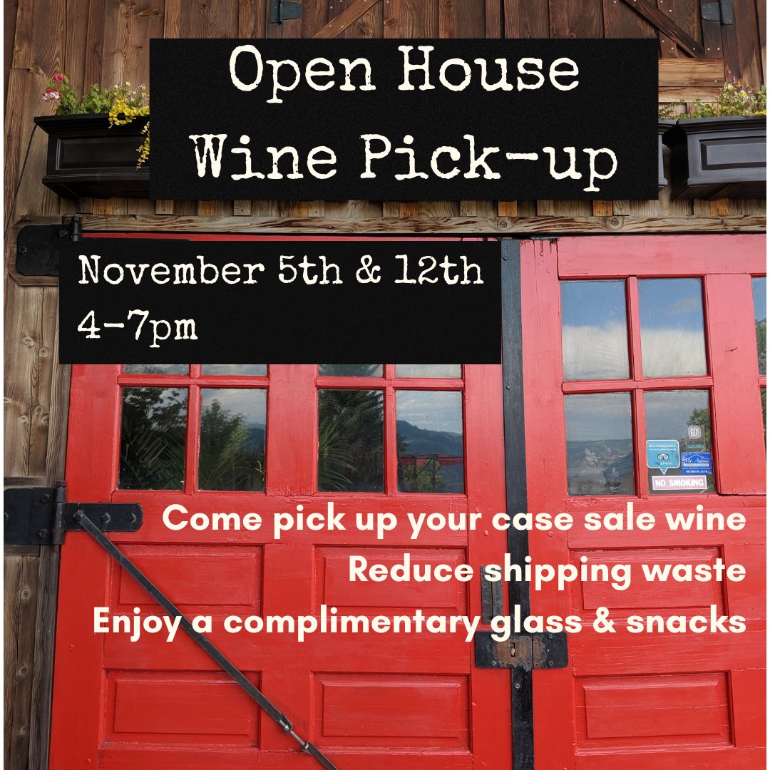 AniCheCellars's tweet photo. Help us reduce our carbon and waste footprint by picking up your case sale wine. You'll receive a free glass of wine &amp; snacks from us and good karma from the universe! 

Join us Saturdays November 5th and 12th from 4-7pm. No reservation necessary. https://t.co/JCu5GPbtYi