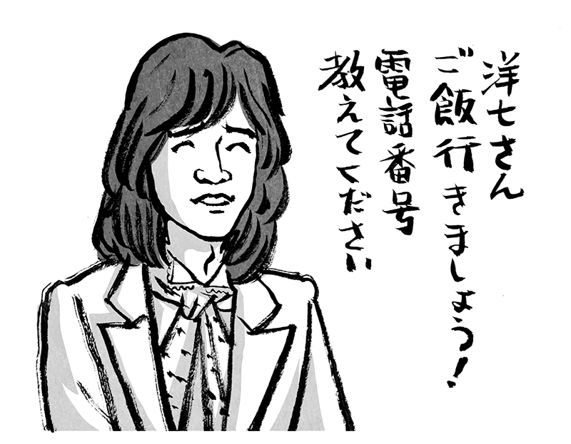 日本農業新聞で週一で連載されている島田洋七さんのエッセイに最近描いた絵。美空ひばり、横山やすし、ビートたけし、野口五郎。 