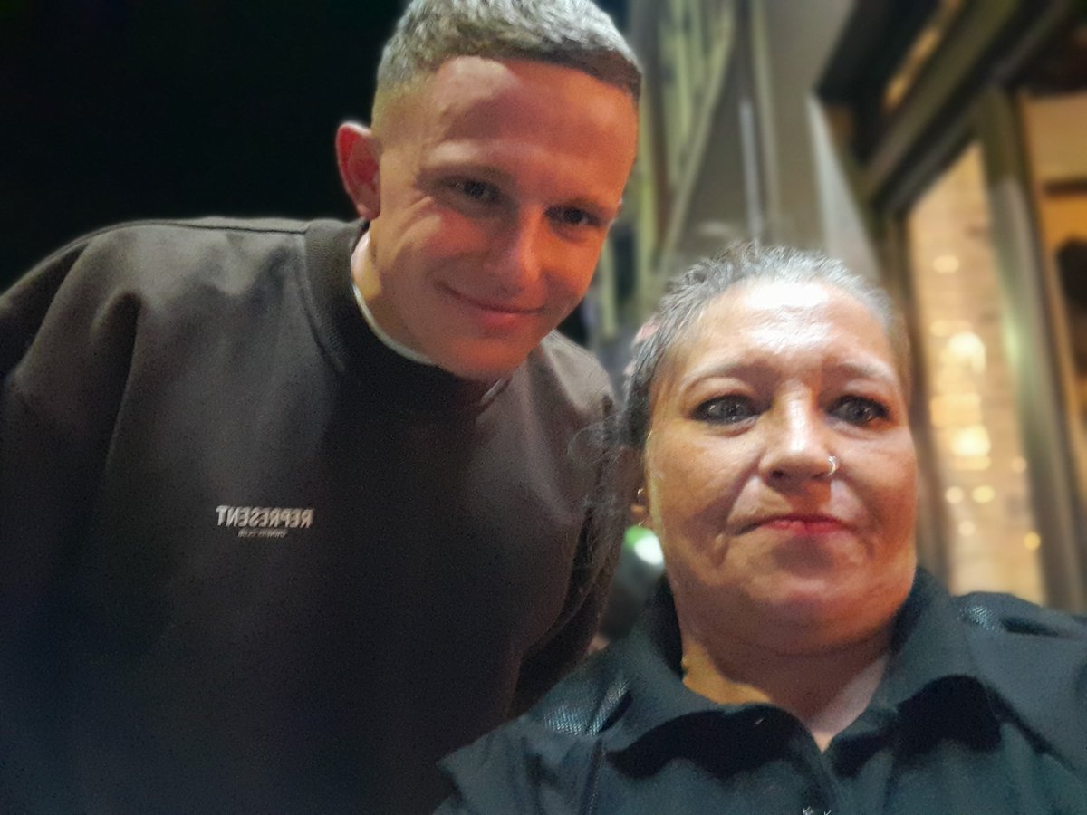 CoxCarrina's tweet photo. @ColbyBishop29 thank you for allowing me and my colleague to have a photo taken with you. I hope you had an enjoyable night out (without any issues) xcx https://t.co/DMdw3Ufch4