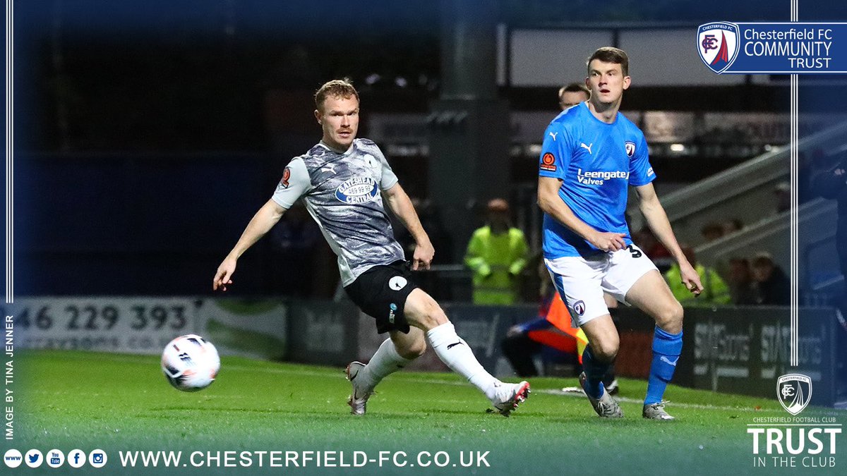 ChesterfieldFC's tweet photo. 🙌 𝗙𝗶𝗿𝘀𝘁 𝗹𝗲𝗮𝗴𝘂𝗲 𝘀𝘁𝗮𝗿𝘁 𝗼𝗳 𝘁𝗵𝗲 𝘀𝗲𝗮𝘀𝗼𝗻!

Congratulations to Bailey Clements who got his first league start of the season tonight.

A solid performance after a fair amount of time out of competitive action! 👏

#Spireites @Bail3yclements https://t.co/VjYTcREEa4