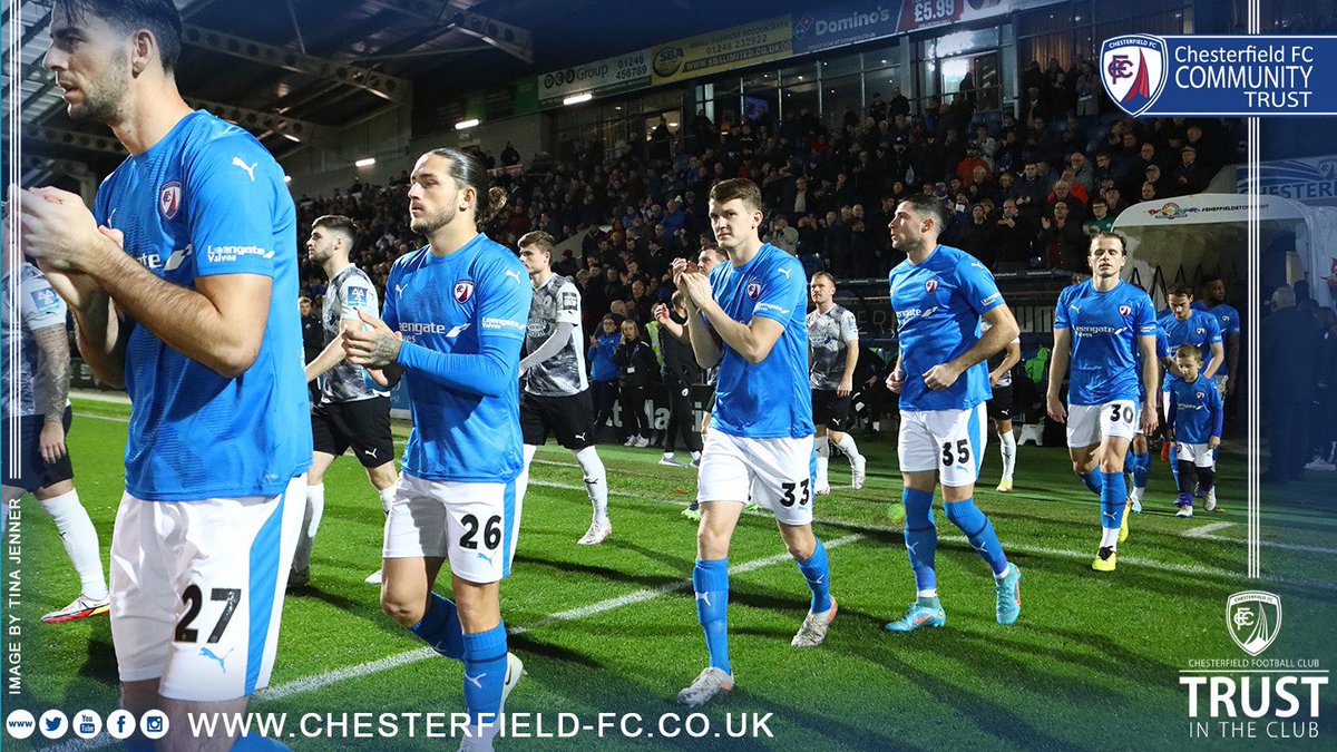 ChesterfieldFC's tweet photo. 🙌 𝗙𝗶𝗿𝘀𝘁 𝗹𝗲𝗮𝗴𝘂𝗲 𝘀𝘁𝗮𝗿𝘁 𝗼𝗳 𝘁𝗵𝗲 𝘀𝗲𝗮𝘀𝗼𝗻!

Congratulations to Bailey Clements who got his first league start of the season tonight.

A solid performance after a fair amount of time out of competitive action! 👏

#Spireites @Bail3yclements https://t.co/VjYTcREEa4