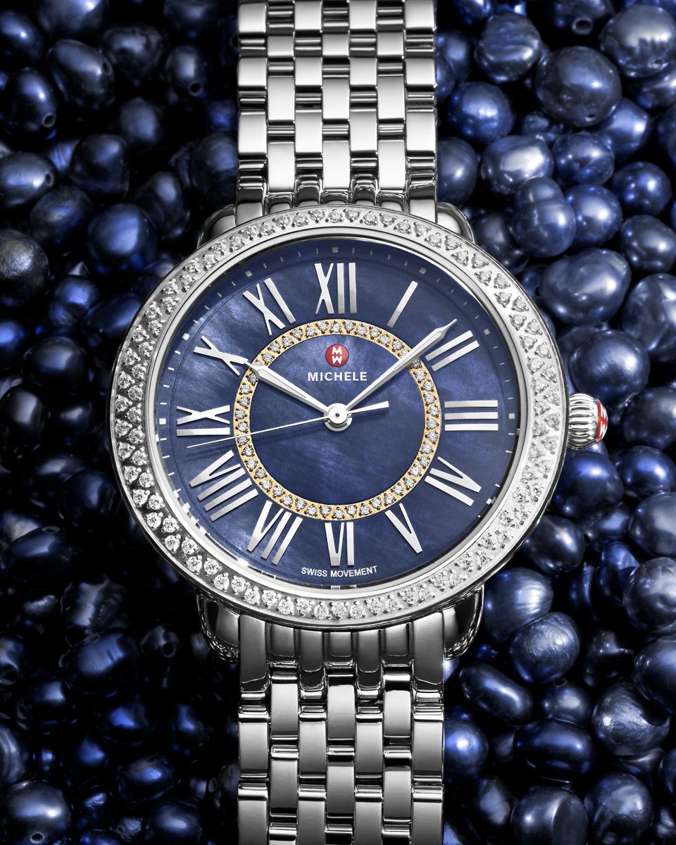 Fall Deeper into Blue... By popular request, the Serein Mid is now available in an eye catching Midnight Blue.

Tap: bit.ly/3Nq1TmO to shop one of the newest additions to the Holiday #MICHELEBeyondtheSea Collection.