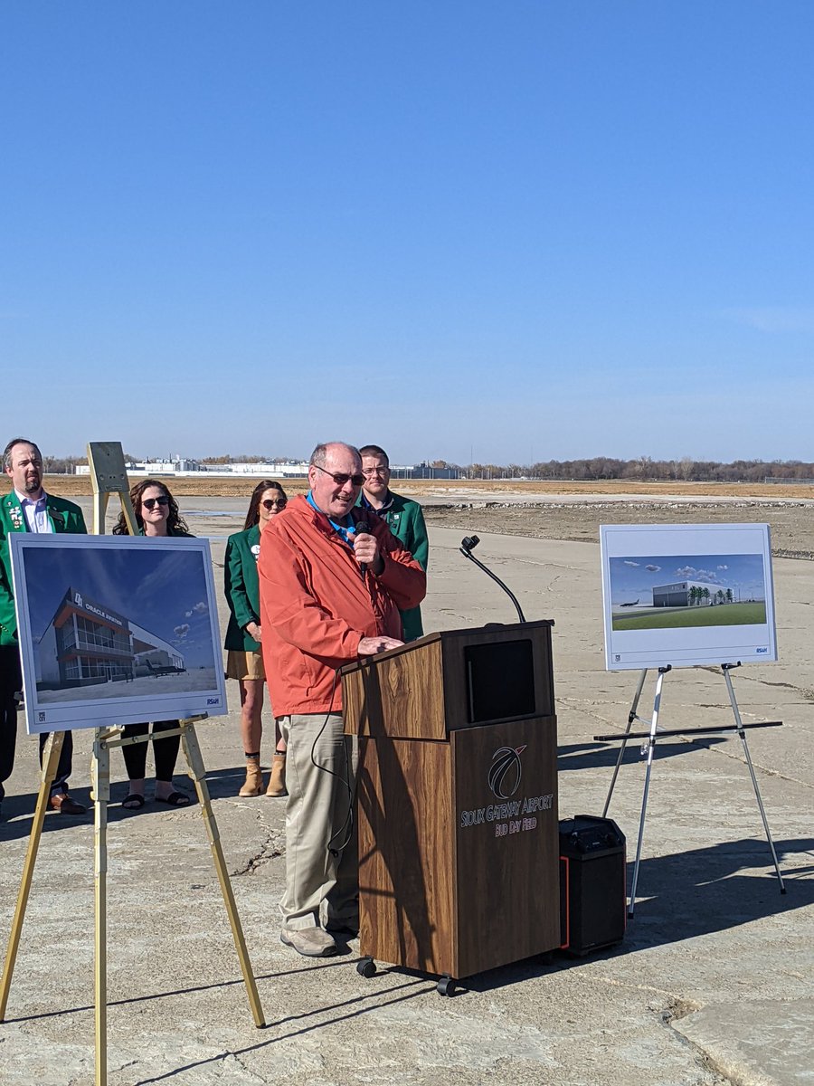 A groundbreaking was held today for a new aviation center at Sioux Gateway Airport. <a href="/OracleAviation/">Oracle Aviation</a> will construct a $10.7 million facility with hangar space, offices, and training classrooms. The new flight school includes partners <a href="/MorningsideEdu/">Morningside University</a> and <a href="/WesternIowaTech/">Western Iowa Tech</a>