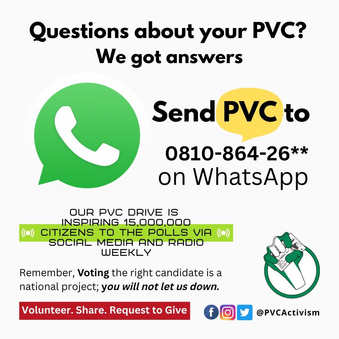 Before this goes live <a href="/PVCActivism/">PVCActivism</a> would like to know if you have your PVC, when you are scheduled to get yours (if you know), and other questions or concerns you might have about the process.

We're making a compilation.
Help us forward Retweet/Share with friends.

#PVCActivism