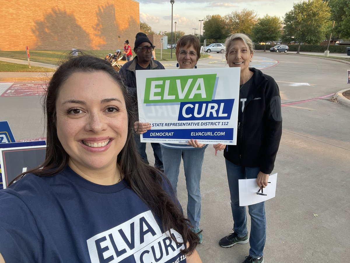 We had fun in Richardson! Polls open again tomorrow at 7am. 🤗 #teamElva #hd112 pollinglocation.com
