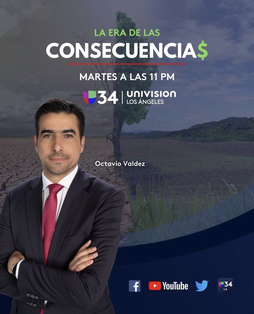 El cambio climático es una realidad!!
Enfrentamos un enorme desafío que afecta nuestra economía, donde vivimos, lo que comemos; todo. ¿Hacia dónde se encamina nuestro planeta? ¿Habrá una salida? Hoy a las 11 PM buscamos las respuestas en @Univision34LA #climatechange