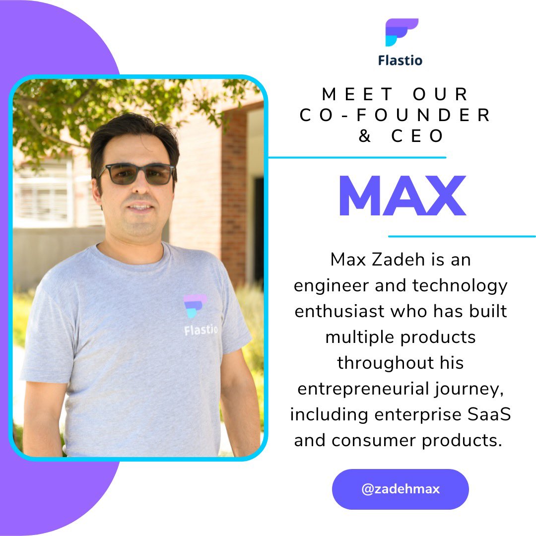 FlastioHQ's tweet photo. Introducing the co-founder and CEO of Flastio, @max_zadeh! 🤩 Max has experience leading strategy and operational excellence in the automobile, healthcare, and biopharma industries. 👨‍💻

He’s also an active member of @Hub101LA. 📍 https://t.co/I7Vok6UB5e