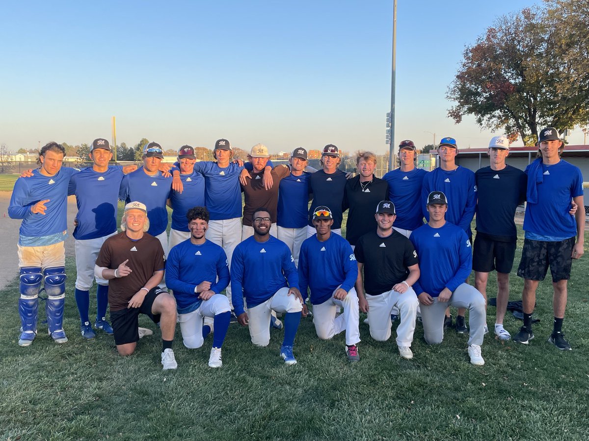 MCCBaseba11's tweet photo. Blue wins a wild one in game 3 to take the title. Trailing 12-3 they scored 10 unanswered on a 7 run 6th and 3 run 7th for the 13-12 W!

In a game that saw 8 HR’s, player of the game Rocky Yates came on to throw 2 scoreless for the W including striking out the side in the 7th https://t.co/v0STdGOrfl