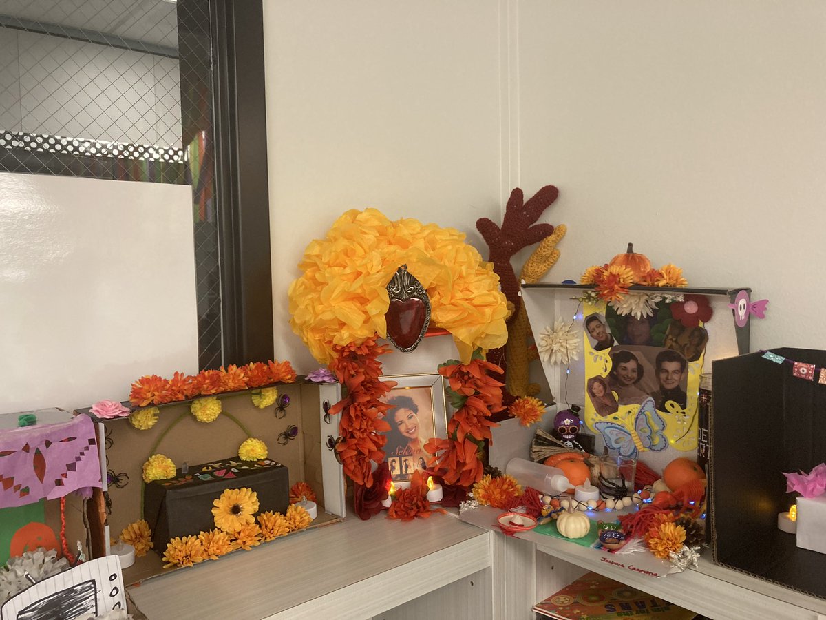 Some of ofrendas made by our students. Still more to come. Celebrating Dia de los Muertos <a href="/RESReaders/">Robertson Library</a>