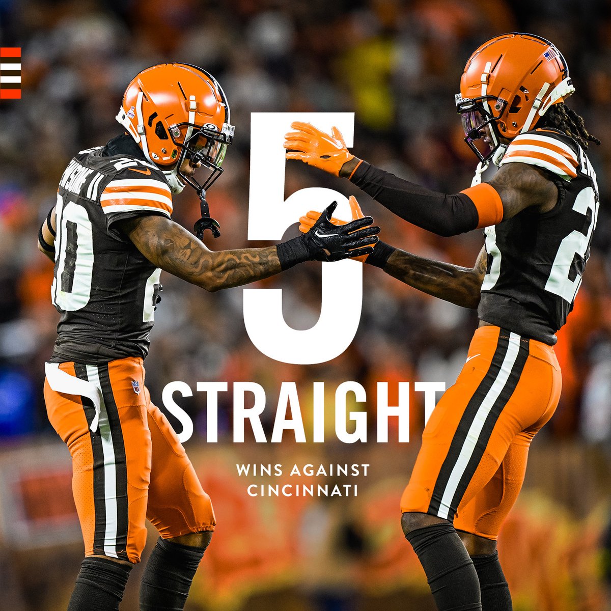 Browns's tweet photo. 🖐 in a row. 8 of the last 9. https://t.co/XFs63IbwtK