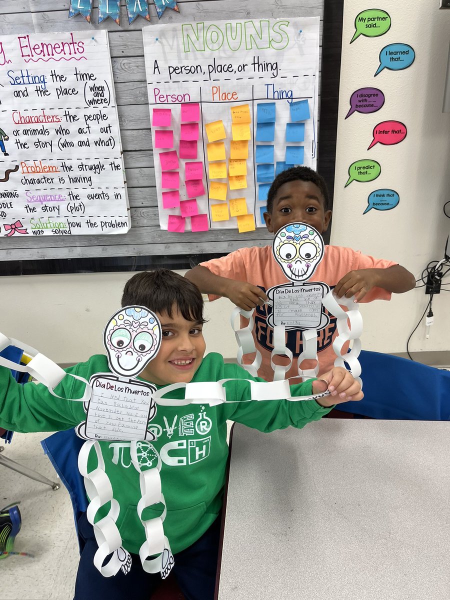 MBeardsley__'s tweet photo. Today 2nd grade learned ALL about Dia de los Muertos!🌹 The kiddos absolutely loved this sugar skull craft and getting to write about what they learned about this special holiday❤️ @BeaverMST_Stars @gisdmagnets #DiaDeLosMuertos https://t.co/8wf1Ts2ji6