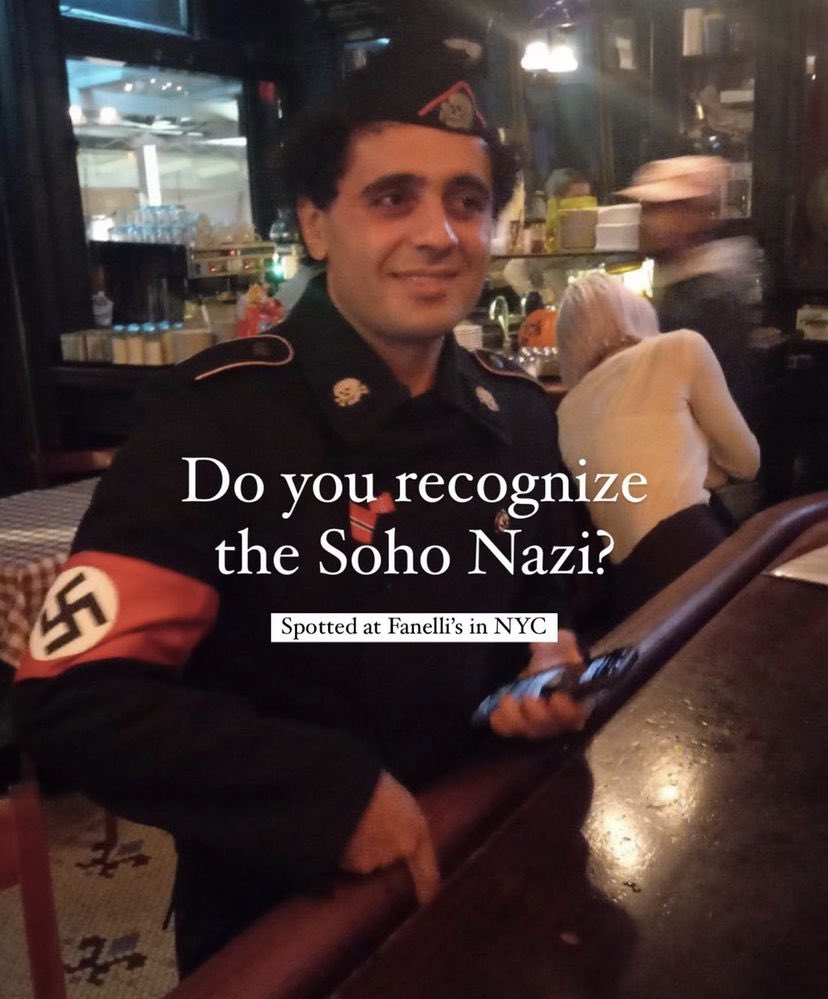 Clearer picture of the Soho Nazi…let’s find this scumbag