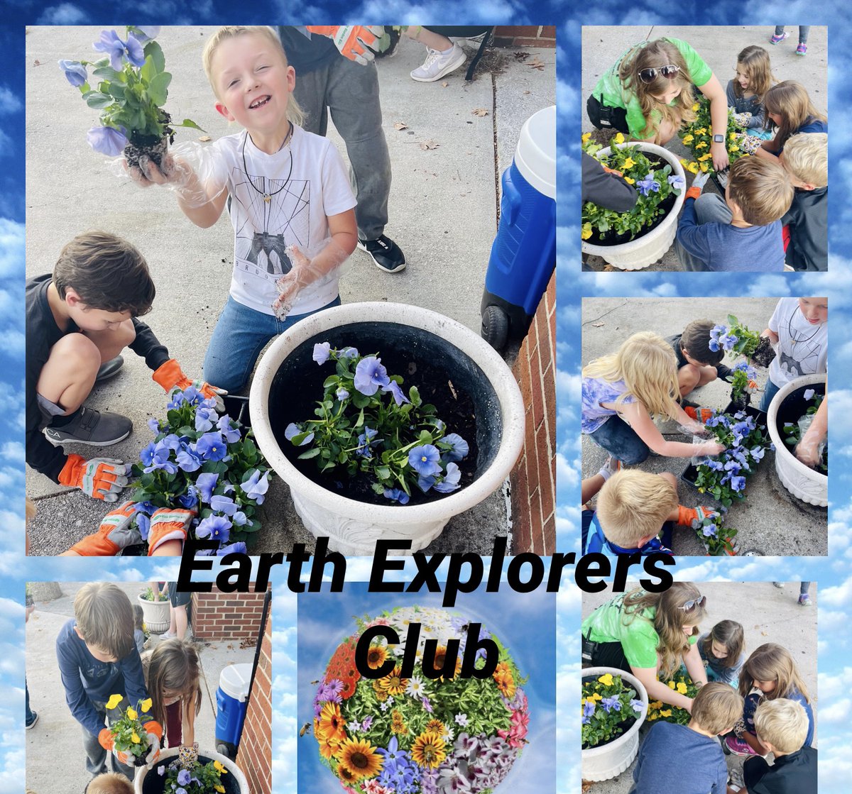 In Earth Explorers Club we planted flowers in our pots at the front entrance! We learned how to plant flowers and also how to care for them. #shadesofdevelopment #afterschool4all #learningnewthings #earthexplorersclub #eastTNafterachool #tnafterschoolnetwork #afterschoolalliance