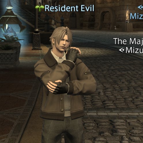 gunbreakmyheart's tweet photo. People: All you ever play is Final Fantasy XIV

Me: What do you mean? Sometimes I play Resident Evil! https://t.co/IbCQUQOTsK