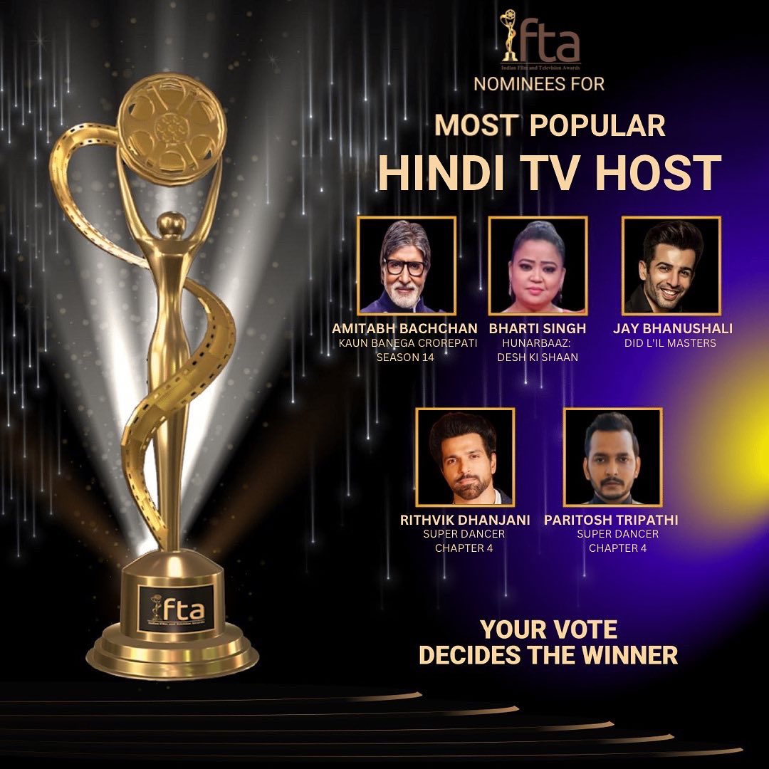 ifta_india's tweet photo. โญ๏ธ IFTA Most Popular Hindi TV Host 2021-22 โญ๏ธ
Voting link - https://t.co/RyCprzcgwK
Vote for Your Favourite!!
#ifta2022 #peopleschoiceawards #polbol https://t.co/hVI4xHMUVu