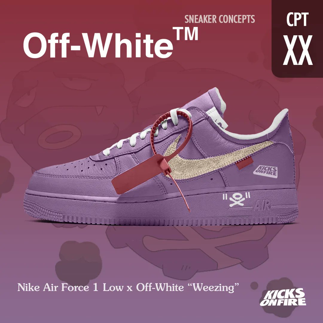 purple off white air force 1