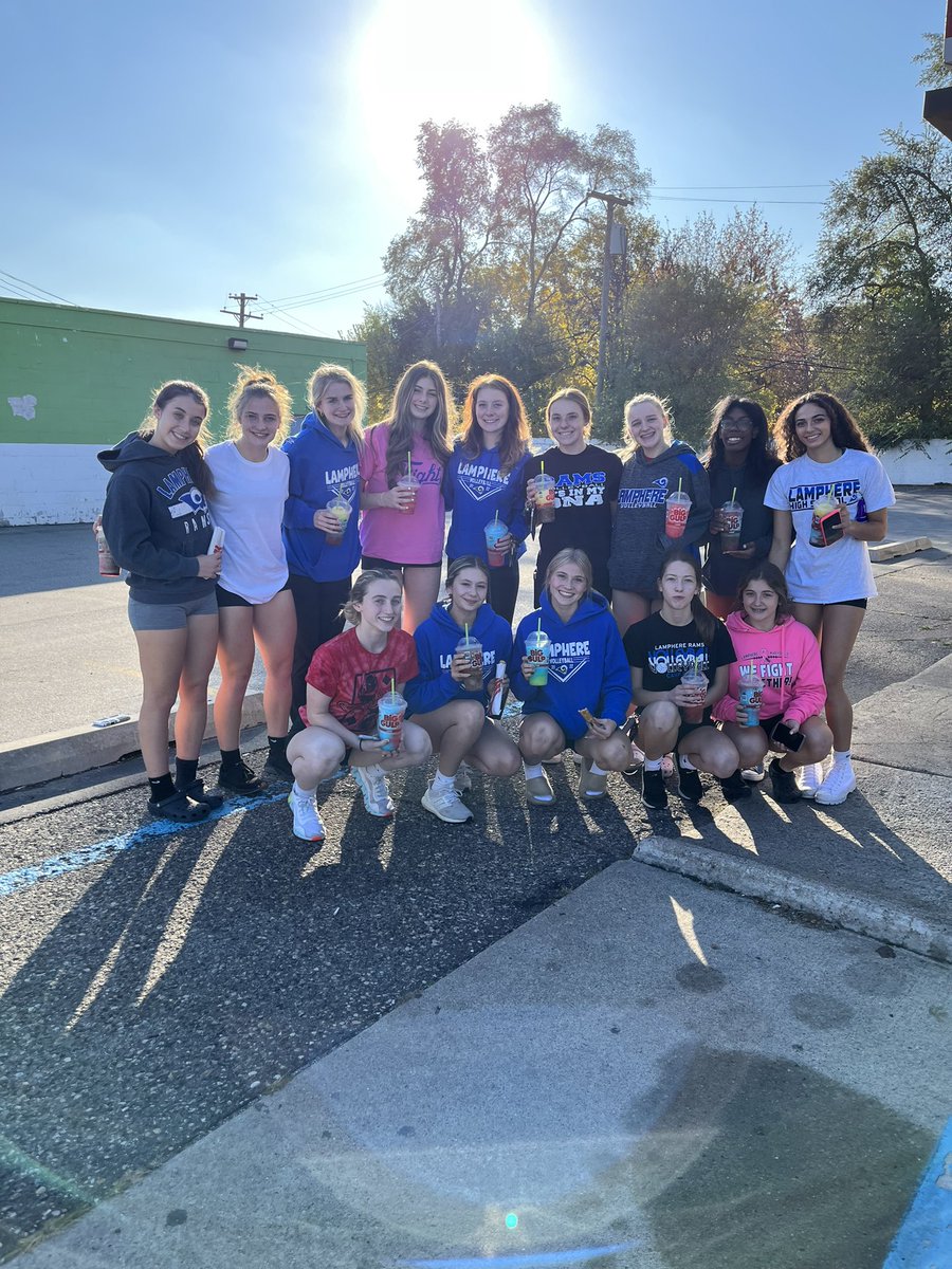 Slurpees and supporting the Page volleyball team. 🏐❤️🏐#WeAreLamphere @LamphereRams_AD <a href="/LamphereSchools/">Lamphere Schools</a> <a href="/PagePanthers/">John Page Middle School | The Lamphere Schools</a>