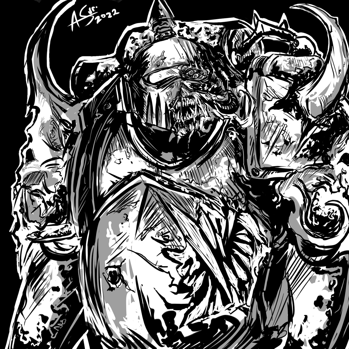 anthoniarts's tweet photo. deathguard plague boy for my entry for holloween .

#warhammer40k  #nurgle https://t.co/viRn1aLECJ