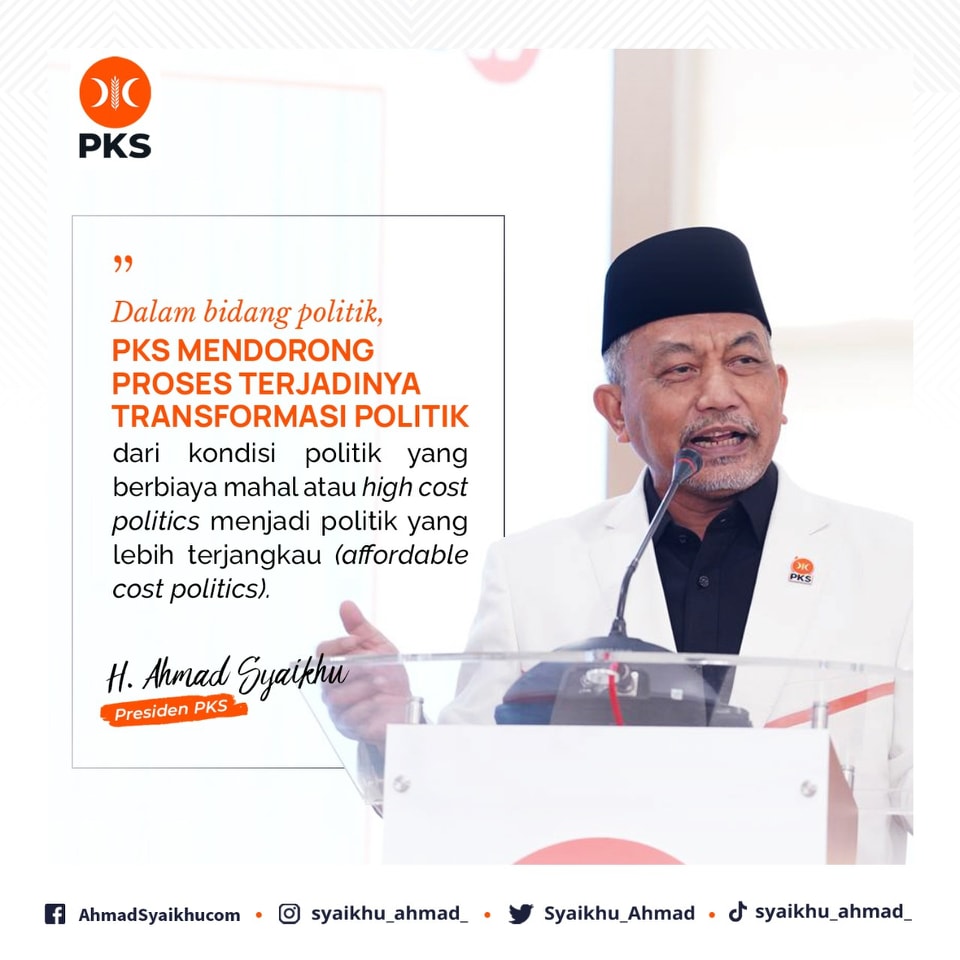 Tingginya biaya politik adalah akar dari semua permasalahan politik di Indonesia. 

"PKS sepakat dengan gagasan KPK tentang pentingnya agenda reformasi pembiayaan politik partai politik yang lebih transparan, akuntabel dan mandiri." ~ <a href="/syaikhu_ahmad/">Ahmad Syaikhu</a>
