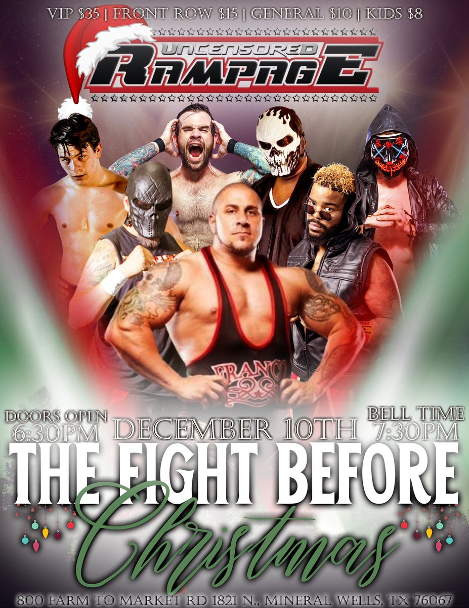 DamonSmith34's tweet photo. December 10th Rampage Uncensored presents "The Fight Before Christmas"
@JoeyJoeAngelo vs. Marquise Jackson
If THIS doesn't get you excited then ya better check your pulse!! https://t.co/HVMQ8PN2WU