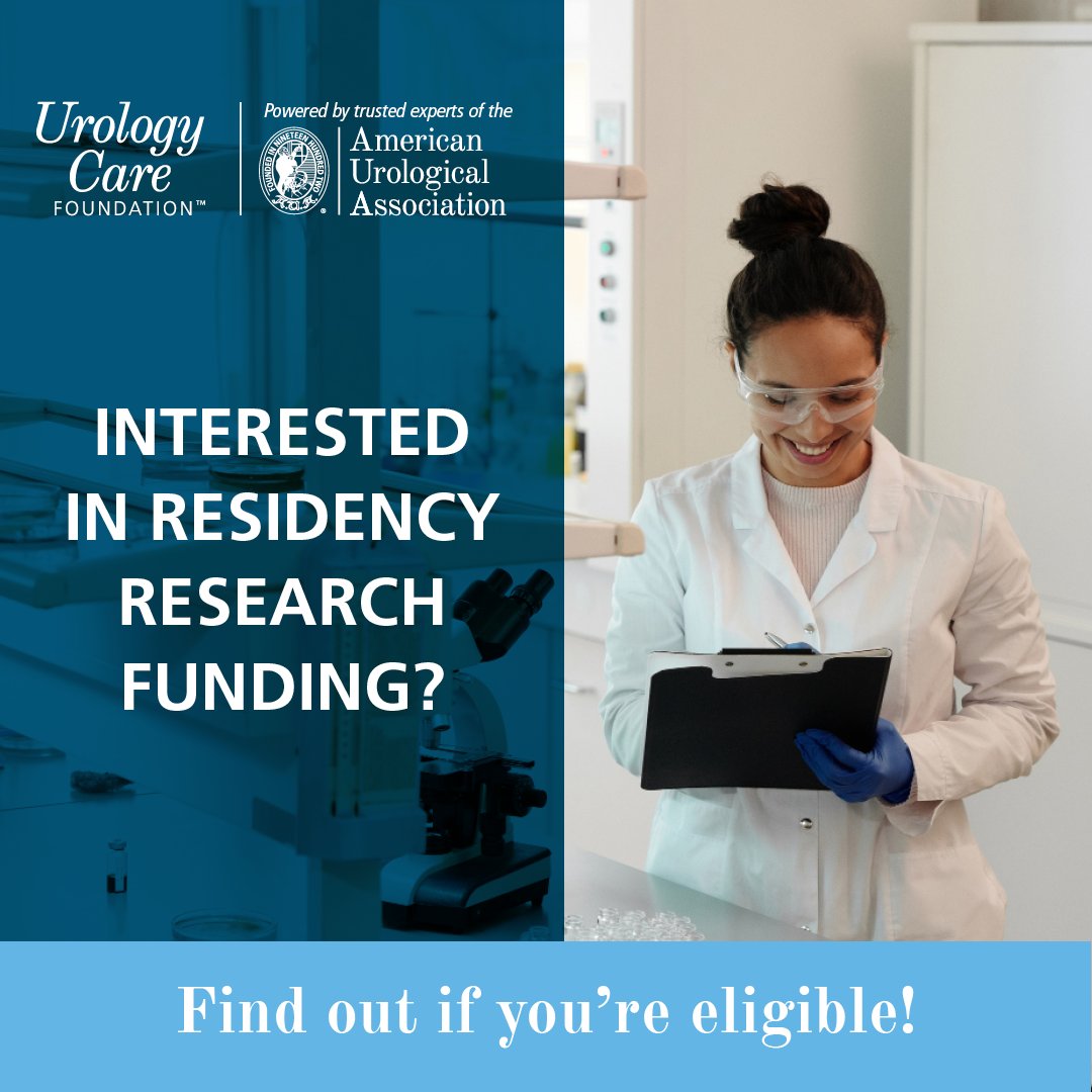 Residency Research Awards provide urology residents with research training to enable them to build momentum toward a career in research. Four awards of $10,000 are available! 💸 Learn more and apply today at AUAnet.org/ResidencyResea…