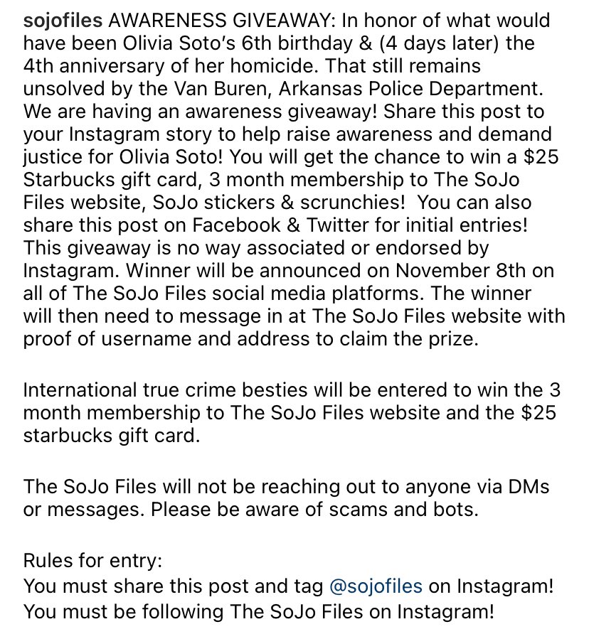 mrs_sojo's tweet photo. AWARENESS GIVEAWAY! Share & Follow @TheSoJoFiles to enter! #ShreeveCase #Podcast #TrueCrime #TheSoJoFiles https://t.co/pRM4KliZRH