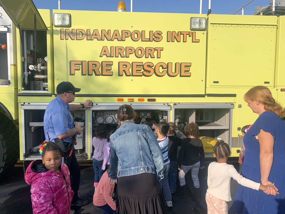 Thank you <a href="/Waynetwpfire/">Wayne Township Fire Department</a> and Indy INT’L Airport Fire Rescue for teaching our students about fire safety. Wow!We got to explore three types of fire rescue vehicles. We are grateful for the experience and learning from these heroes. <a href="/WTPAdventures/">Wayne Township Preschool</a> #wearewayne