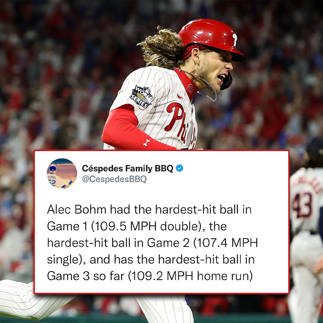 Talkin' Baseball on X: Alec Bohm has turned it for the World Series   / X