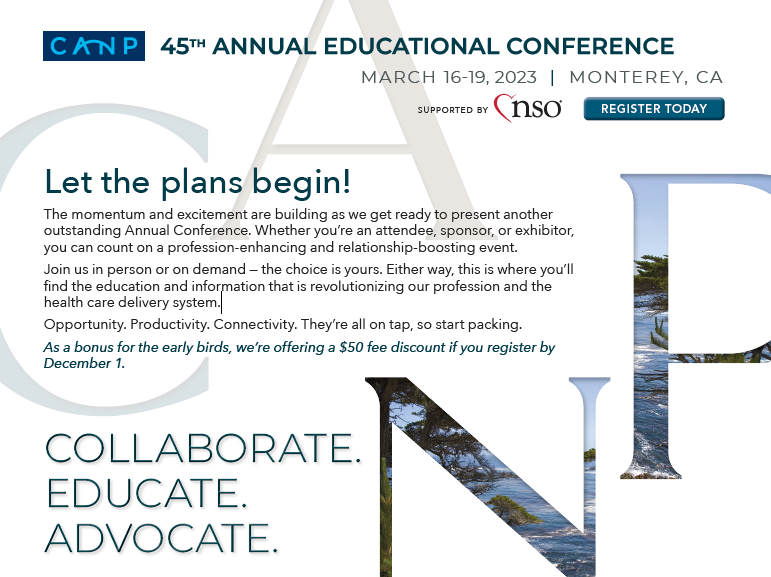 CaliforniaNP's tweet photo. Chirp, chirp! Just one month left to jump on the early bird savings for #CANP45 in Monterey. Join us in person or on demand — the choice is yours. Register by 12/1 and save $50: https://t.co/66Hb3v1HHs https://t.co/C08mimxBkR