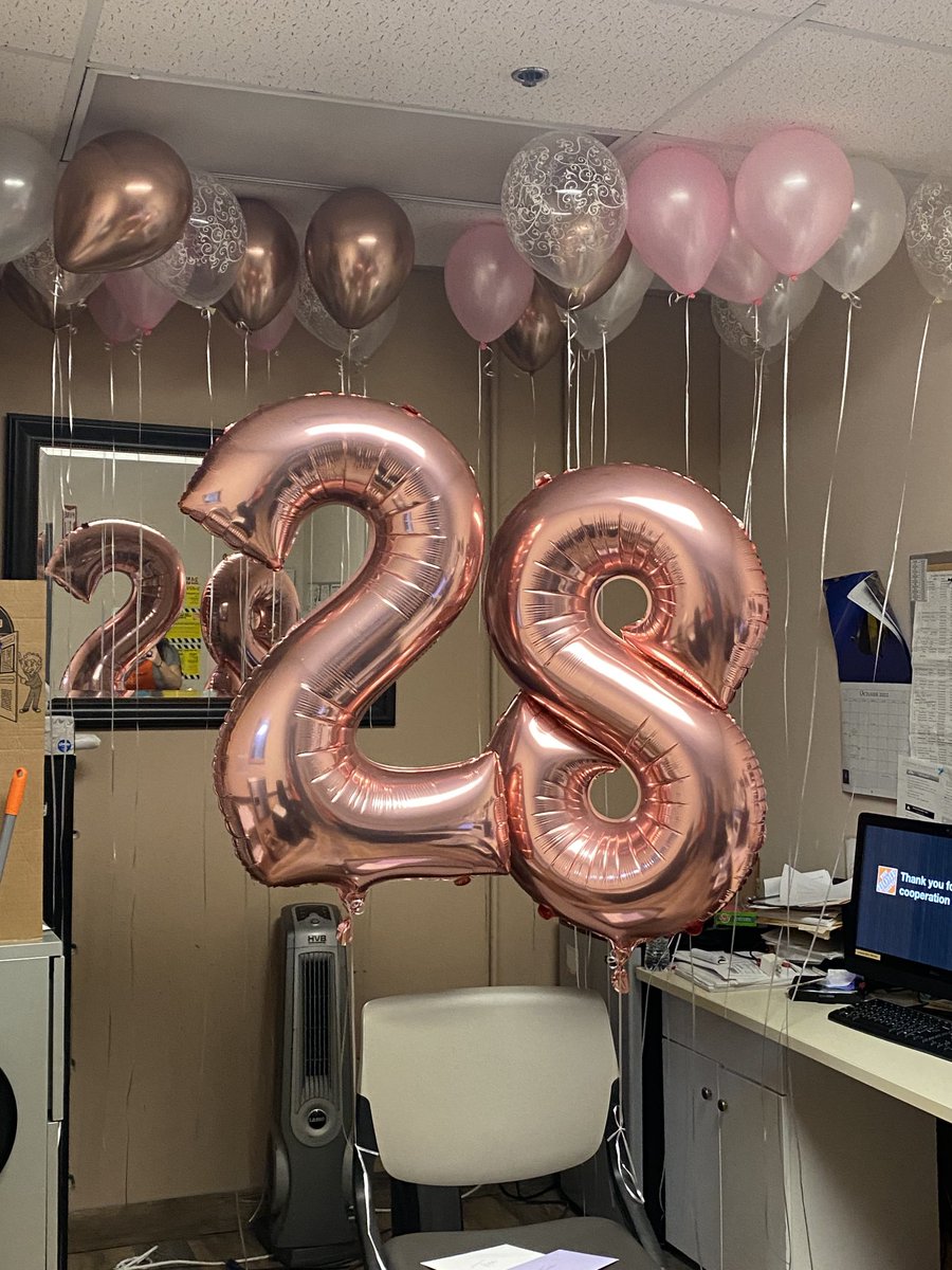Celebrated Ms Tina, our COS <a href="/thd1853/">We_Are_THD1853</a> with 28 balloons for 28 years of service.  We would not be complete as a team without Tina. ⁦<a href="/JarrodFarmer4/">Jarrod Farmer</a>⁩ ⁦<a href="/idrissi_mary/">mary el idrissi</a>⁩ ⁦@Jerry_Smith_Jr⁩ ⁦<a href="/SarkisNohra/">Sarkis Nohra</a>⁩ ⁦<a href="/mary_weatherley/">Mary Weatherley 1853</a>⁩