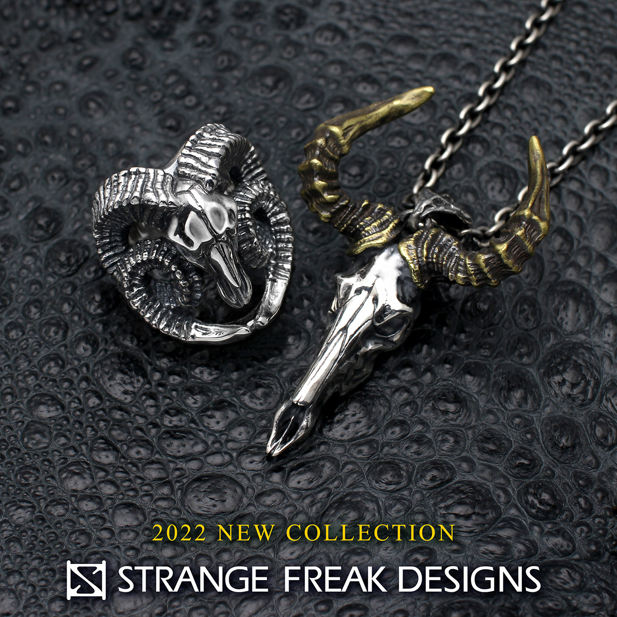 STRANGE_FREAK's tweet photo. #羊の頭骨 バロワーズリングとも相性がいいですね。
今期のイチオシモデルのひとつ
#SFDJP22 #SFDR138 #SFDP119
#ハーテビースト #ウシ #ヤギ #レイヨウ #アンテロープ #角 #ツノ #頭骨 #山羊 #バフォメット #baphomet https://t.co/P0vXYi3cMx