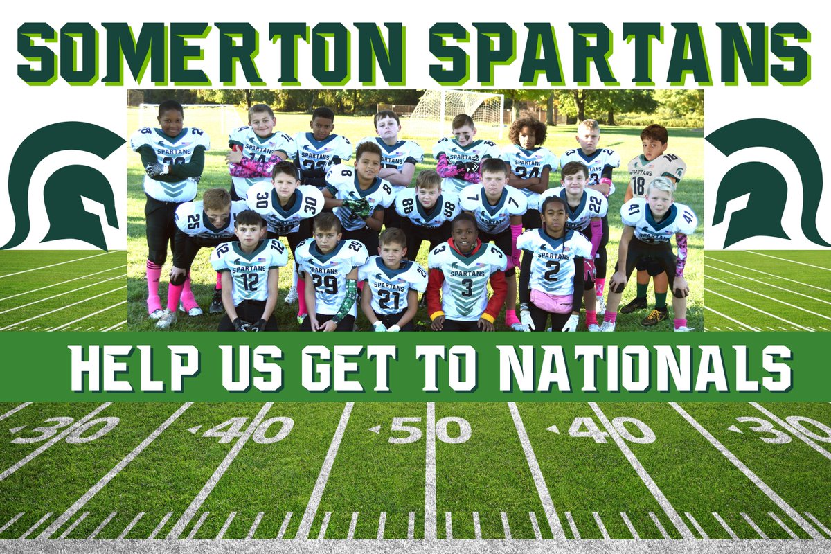 ebrosious0213's tweet photo. THIS TEAM IS ON FIRE!!! Please help the 9U and 12 U Somerton Spartan Football Teams go to Nationals! 
Donate to our GoFUNDME here: https://t.co/V4fWXEZEDn https://t.co/sUGURIvr7V