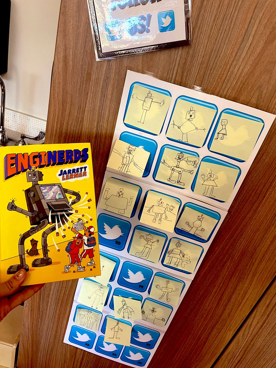 robin_schuh's tweet photo. Ahhhhhh! My favorite read aloud of the year has begun. #Enginerds
We just visualized the robot π€ while I read what it looked like. My Ss rocked it and love the cover reveal! @Jarrett_Lerner https://t.co/ytCXMGaip8