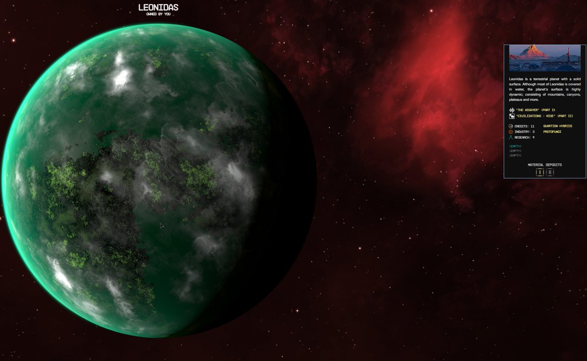 Raziors's tweet photo. just colonized the Terrestrial   planet  Leonidas  on 
@ProjectNebula_

#NFTs #PlayandEarn #KassandrasReach $ICX https://t.co/0YpIs1cbXW