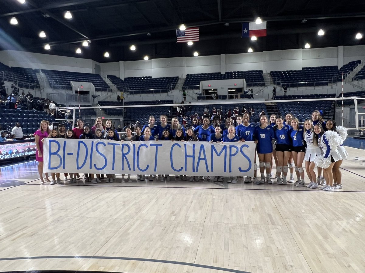 Congrats to <a href="/cycreekhs/">Cy Creek High School</a> <a href="/CCHSCougarVB/">Cy Creek Volleyball</a> Bi-District Champs with a win over Houston Heights in 3 sets! On to round two! AhhCC! #cougarPride