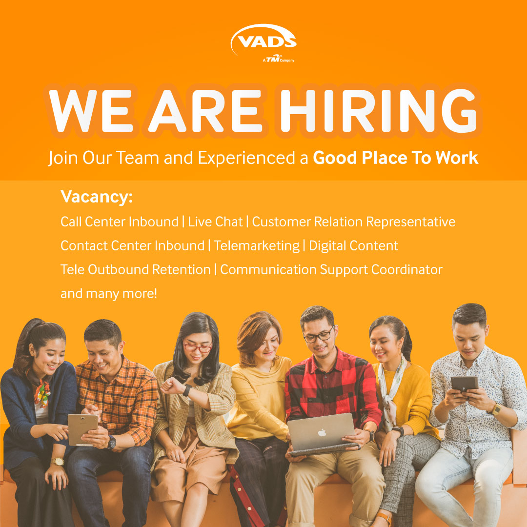 VADSID's tweet photo. 📢 Perhatian kepada Job Seekers! 

VADS Indonesia kini sedang membuka lowongan kerja untuk wilayah JABODETABEK, Pulau Jawa dan Luar Pulau Jawa. Bagi yang memenuhi persyaratan, segera submit lamaran ke form/email yang tertera sebelum tanggal 30 November 2022. 

(1/4) https://t.co/FkeA7h2rpT