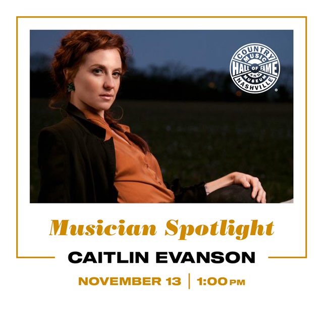 November 13 at 1:00 p.m., I’m joining the @countrymusichof for a Musician Spotlight—I’ll play a few songs and talk about my career as a musician. Come hang! It's included with Museum admission, and you can learn more and reserve your seats here: countrymusichalloffame.org/calendar/music…