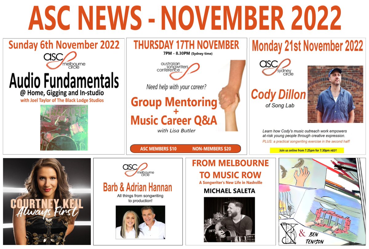 AusSongwriters's tweet photo. Australian Songwriter Events &amp; News - November 2022 - https://t.co/wtyHsJFeoH https://t.co/j69R5F4FkO