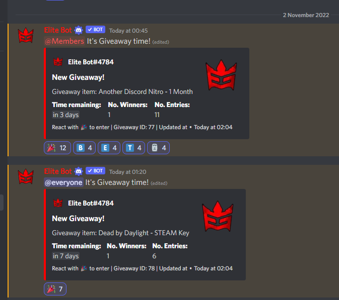 EliteGamingCM's tweet photo. Dead by Daylight &amp; 1 Month Nitro Giveaways! 🎁

How to enter: Join the Discord server and react to the embed in the giveaway channel! 😎
Invite: https://t.co/kAJlbAw366

A like and retweet would help too :D https://t.co/uhfmixlYuk