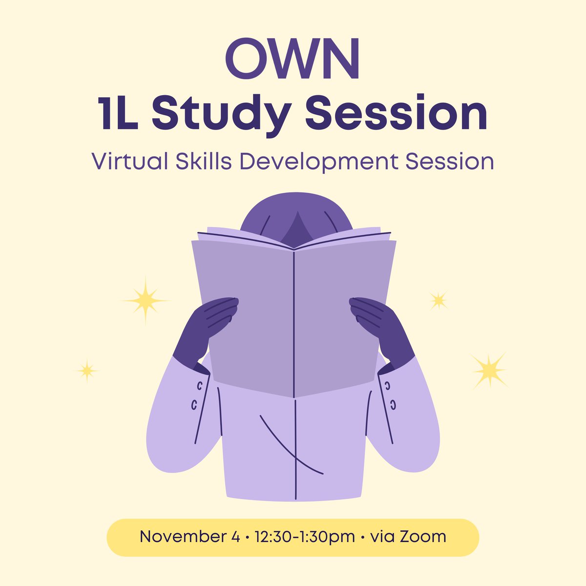 Attention all Osgoode 1Ls! Join OWN on Nov 4th from 12:30-1:30 pm for a virtual skills development info session helping you prepare for midterms & exams. Zoom registration link: yorku.zoom.us/meeting/regist…