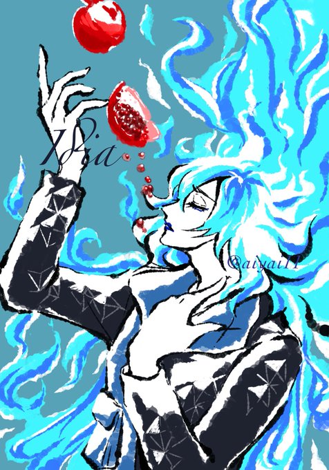 「blue eyeshadow blue fire」 illustration images(Latest)