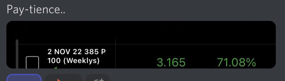 Puts paid today!
#paytience