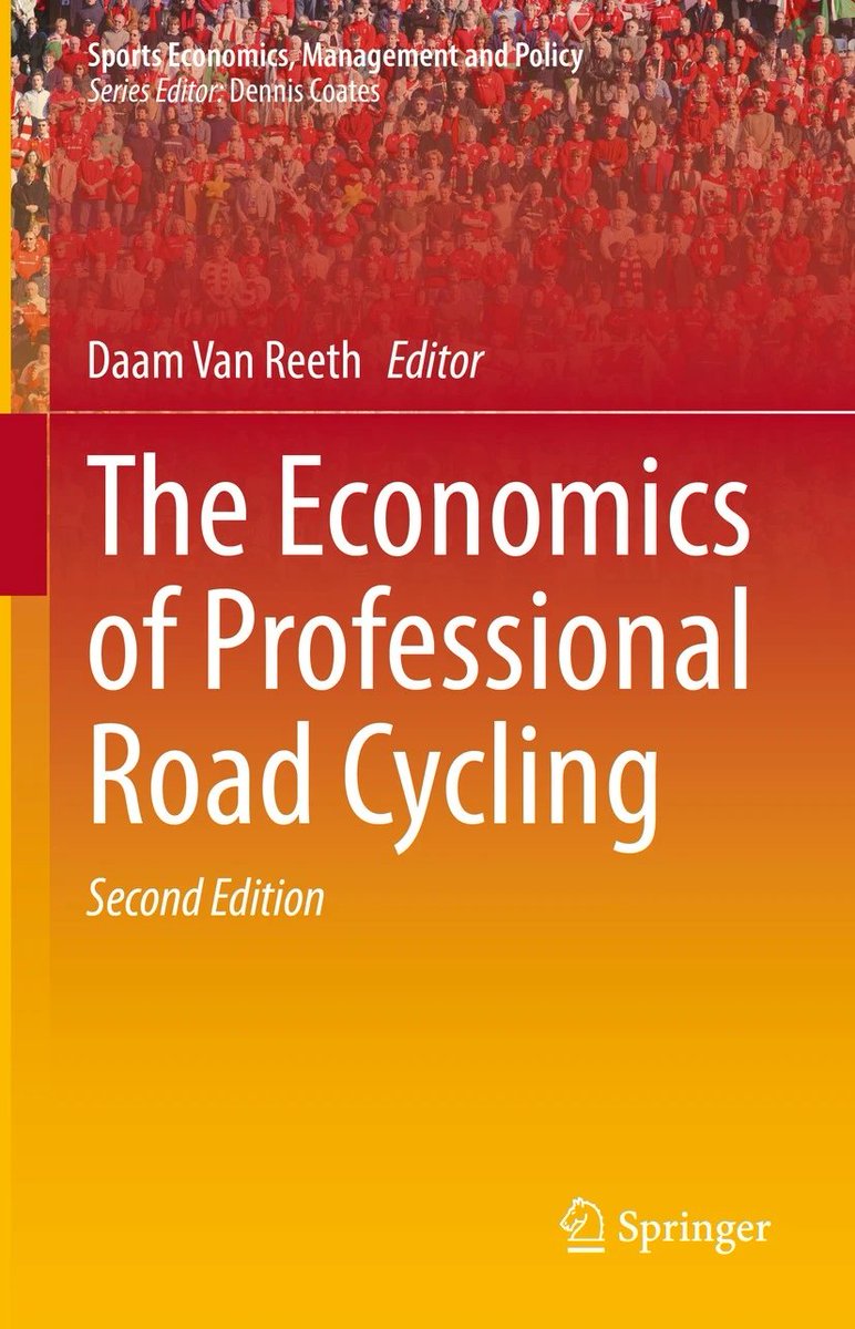 Daam Van Reeth (@vrdaam) on Twitter photo The Economics of Professional Road Cycling (2nd ed) is now available <a href="/Springernomics/">Springernomics</a>
Next to the many updates, it contains completely new chapters on women's road cycling, the economic impact of cycling events and the willingness-to-pay for such events
link.springer.com/book/10.1007/9… The Economics of Professional Road Cycling (2nd ed) is now available <a href="/Springernomics/">Springernomics</a>
Next to the many updates, it contains completely new chapters on women's road cycling, the economic impact of cycling events and the willingness-to-pay for such events
link.springer.com/book/10.1007/9…