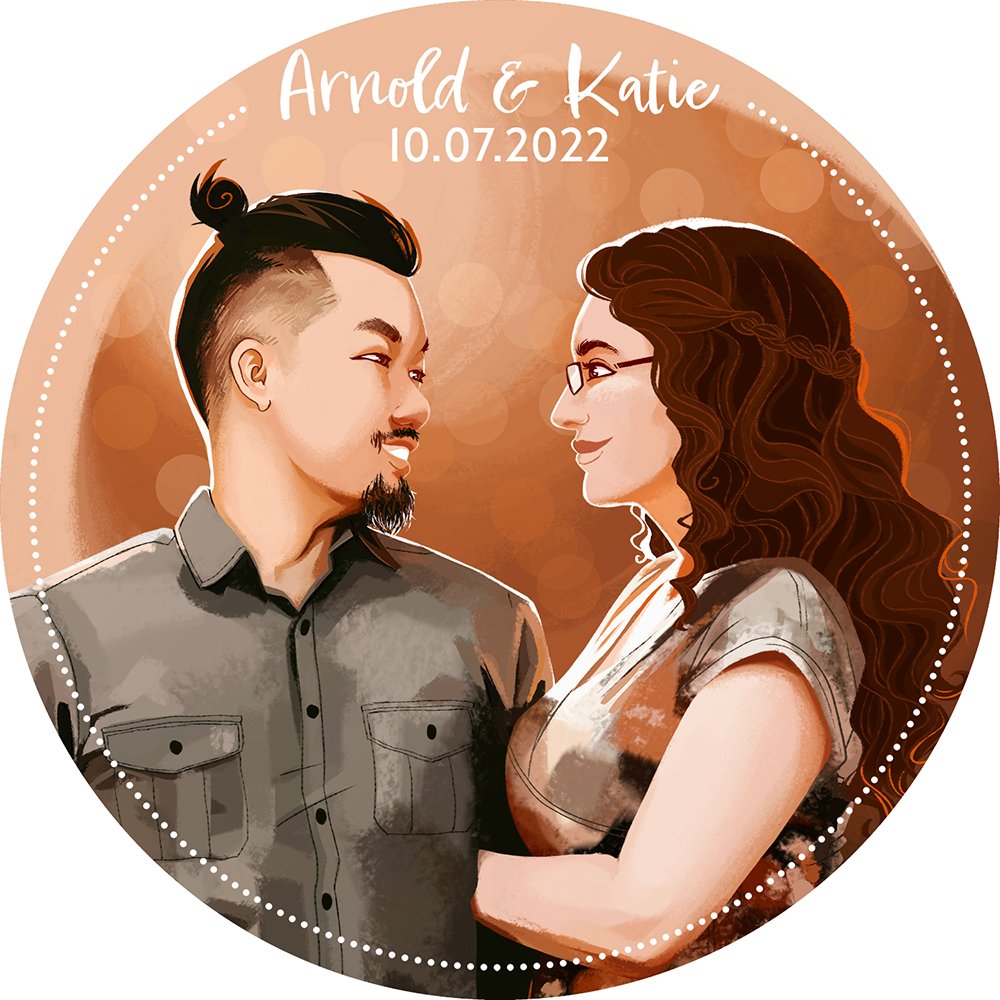 katiepox's tweet photo. This is the illustration I made for our magnet wedding favors. It was a lot of work to cut them all out, glue them on acrylic circles, and seal them to be waterproof, but it was worth it! 🥰
#art #illustration #coupleillustration #weddingfavors #drawing #painting #wedding #couple https://t.co/nC97C1cfgU