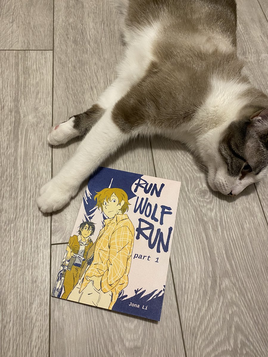 hey! guess what! physical copies of my comic are now available to buy!! 42 pages and risoprinted...also as a thank you to my patrons, a 10% discount is automatically applied at purchase <3 thank you guys!! link to shop in thread :-) (feat. my cat) 