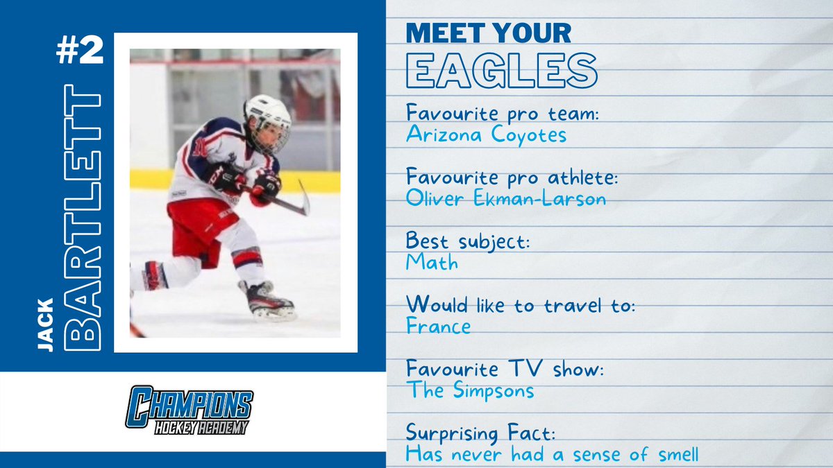 cha_eagles's tweet photo. With a rest weekend coming up, we thought it would be a good chance to get to know some more of your Eagles!

Jack Bartlett may be an @ArizonaCoyotes fan, but trust us, that's not the most surprising thing we learned about him... https://t.co/BiEVUmbpCB