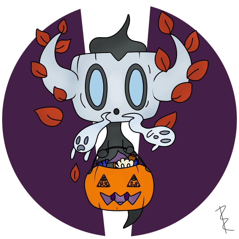alphxr's tweet photo. • halloween: trick-or-treat #poketober22 https://t.co/xO7GSTKM7c