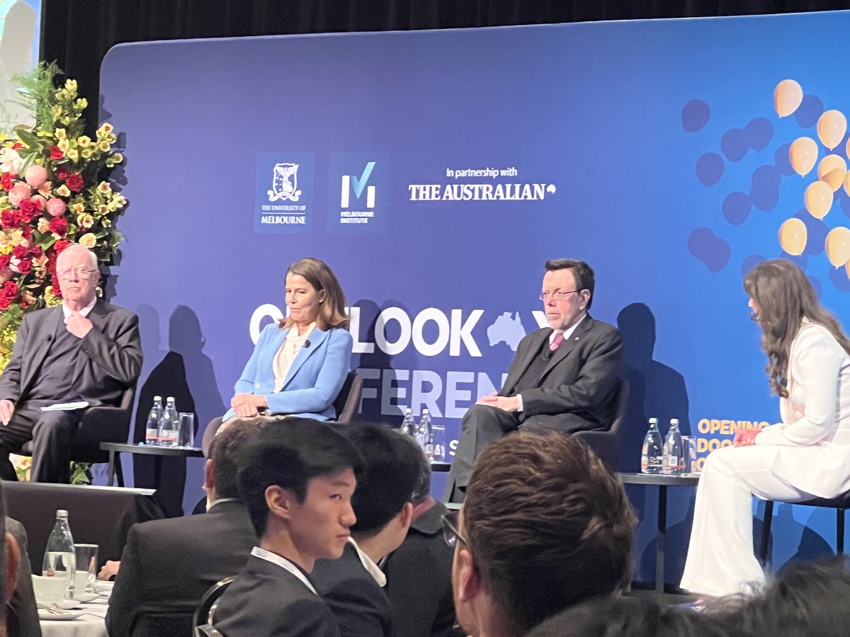 Impressive media panel at the outlook conference. I liked this comment - media provide the valuable  bridge between policy, economists, academics and politicians.. with eye on big picture and broad knowledge ..