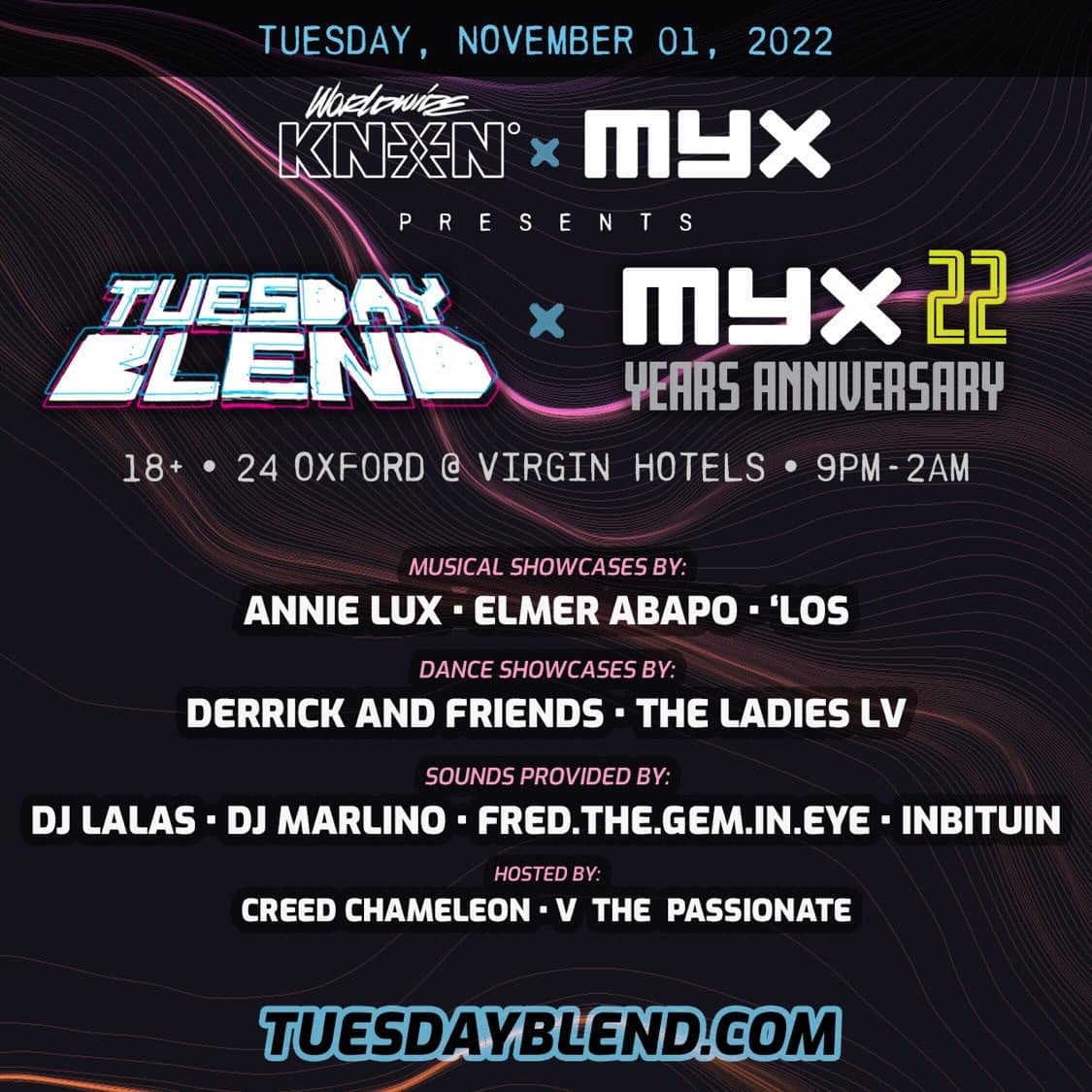 Come join us for <a href="/tuesdayblend/">Tuesday Blend 💃🕺</a> tonight <a href="/VirginHotelsLV/">Virgin Hotels Las Vegas</a>! 💃🕺#tuesdayblend