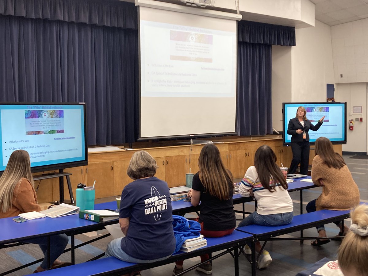 FranklinRUSD's tweet photo. We welcomed @RedlandsUSD leaders on campus for a presentation on supporting inclusive practices. Looking forward to doing our part in ensuring excellence for all! 💙 #Franklin2022 #Falcon2022 #ThisIsRUSD @RedlandsUSDSupt @RUSDeducation @RUSDforEquity https://t.co/0mo9V2y2oc
